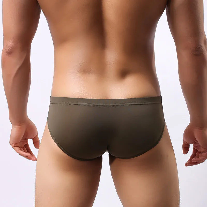 Ice Silk Thin Soft Transparent  - Men’s Mesh Briefs – Sheer Temptation for Bold Moments