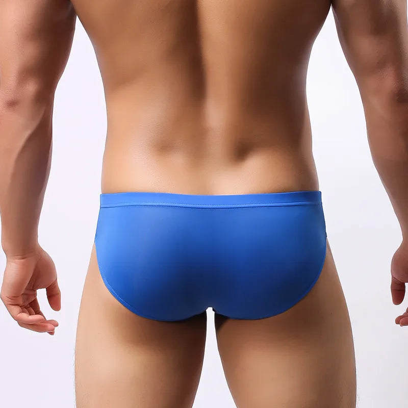 Ice Silk Thin Soft Transparent  - Men’s Mesh Briefs – Sheer Temptation for Bold Moments